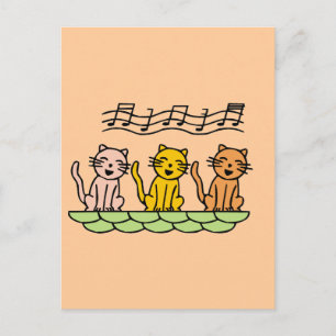 Gesang-Katzen T-Shirts und Geschenke Postkarte