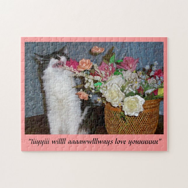 Gesang-Miezekatze Valenpuzzle! Puzzle (Horizontal)