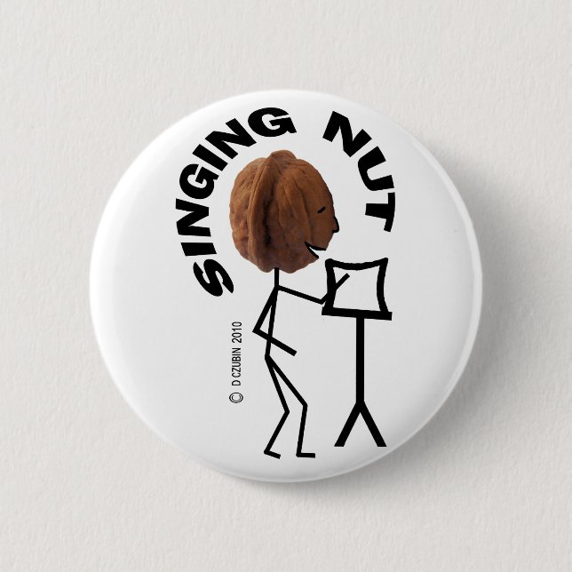 Gesang-Nuss Button (Vorderseite)