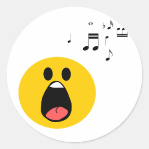 Gesang Runder Aufkleber