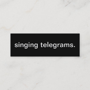 Gesang-Telegramm-Visitenkarte Mini Visitenkarte