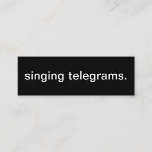 Gesang-Telegramm-Visitenkarte Mini Visitenkarte