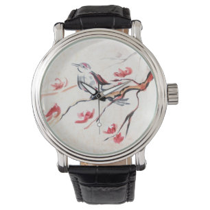 Gesang-Vogel-Hintergrund Armbanduhr