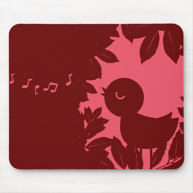 Gesang-Vogel Mousepad (Vorne)