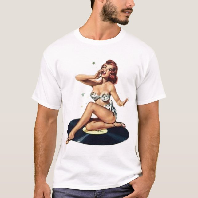 GesangButton herauf Mädchen T-Shirt (Vorderseite)