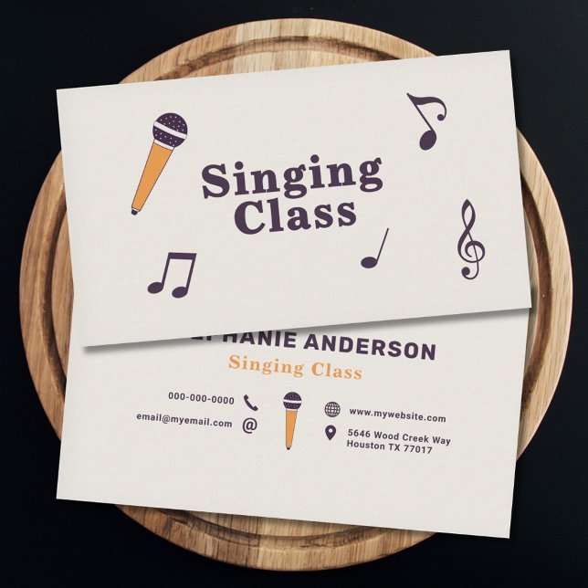 Gesangsklasse Visitenkarte (Singing Class Business Card)