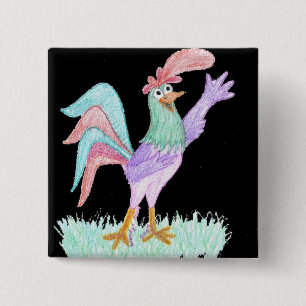 Gesangsrooster Button