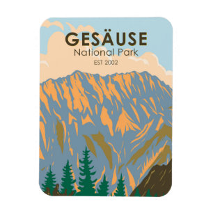 Gesause National Park Austria Vintage Magnet