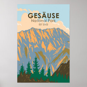 Gesause Nationalpark Österreich Vintage Poster