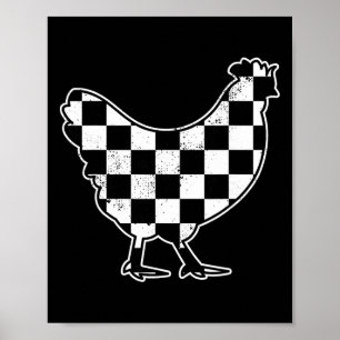 Geschachertes Hühnerbauer Huhnrennwagen Jungen Huh Poster