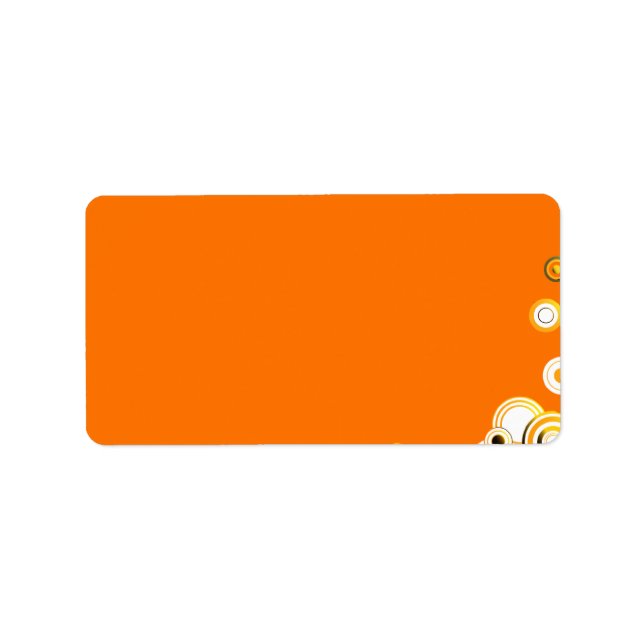 Geschachtelte Kreise in lebhaften Farben Adressaufkleber (Vorne)