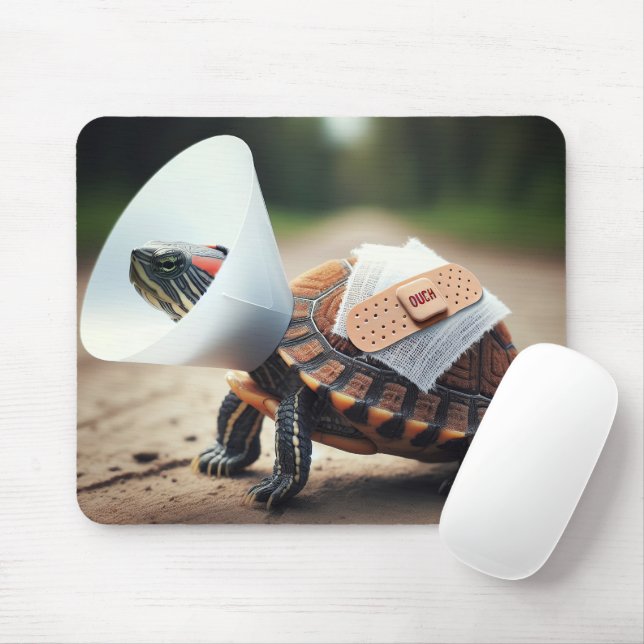Geschädigte Schildkrötentruhe Mousepad (Mit Mouse)