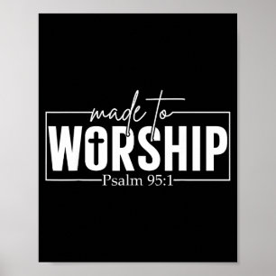 Geschaffen um anzubeten Psalm 95 1 Christlicher Bi Poster