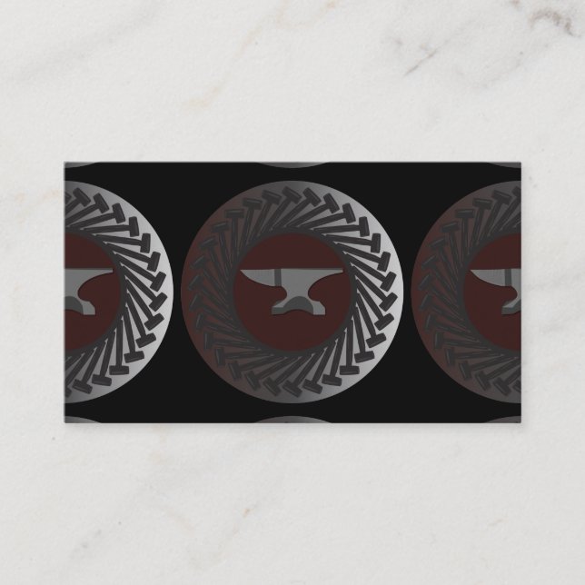 Geschäft, 3,5" x 2,0", 100 Satz - AMBOSS u. HÄMMER Visitenkarte (Vorderseite)