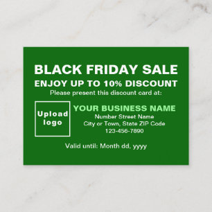 Geschäft Black Friday Sale auf grüner Rabattkarte