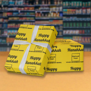 Geschäft Chanukka Gelbes Geschenkpapier
