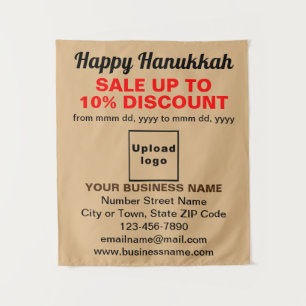 Geschäft Chanukka-Sale auf hellbraunem Gobelin Wandteppich