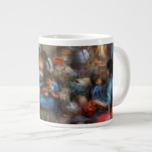 Geschäft - Der belebte Marktplatz Jumbo-Tasse