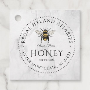 Geschäft Honigwaben-Glas-Hals-Tag mit Bienen Geschenkanhänger