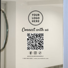 Geschäft Logo Social Media Erstelle Deinen QR-Code Fensteraufkleber