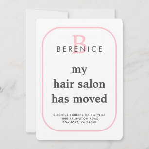 Geschäft Neue Adresse Typografie Monogramm Umzug Ankündigung