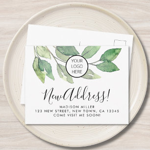 Geschäft Neues Adresslogo Umzug Ankündigungspostkarte