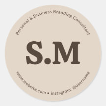 Geschäft Retro-Monogramm Beige Braun