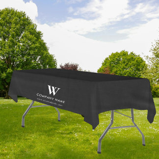 Geschäft Schwarzes Vendor Pop-Up-Shop-Logo gebrand Tischdecke