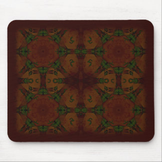 Geschäft Vintage Fraktal Polygone Braun Mousepad