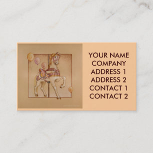 Geschäft - Visitenkarte - lila Pony-Karussell