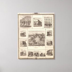 Geschäfte in Charles-Stadt, Davenport Leinwanddruck