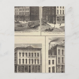 Geschäfte in East des Moines und Des Moines, Iowa Postkarte