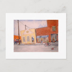 Geschäfte mit Anwältin Postkarte