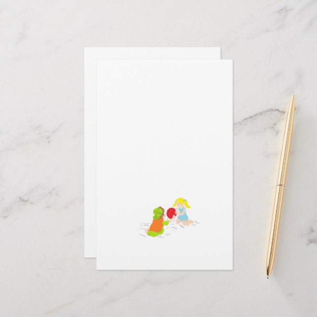 Geschäften: Tag am Strand Briefpapier (Vorderseite/Rückseite Beispiel)