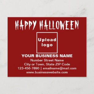 geschäftliche Halloween-Begrüßung auf der roten Po Postkarte