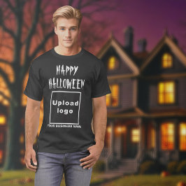 geschäftliche Halloween-Begrüßung auf schwarzem T  T-Shirt