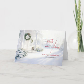 Geschäftliche Weihnachtsgrüße für Mitarbeiter im W Feiertagskarte