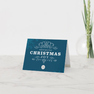 Geschäftliche Weihnachtsgrüße Logo blau Feiertagskarte