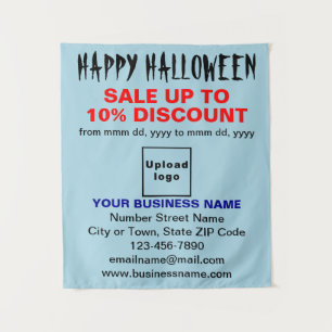 Geschäftlicher Halloween-Verkauf von hellblauer Ta Wandteppich