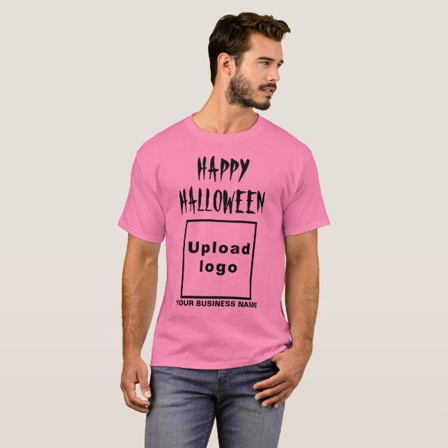 geschäftliches Halloween-Gruß auf rosa T - Shirt (Vorne ganz)