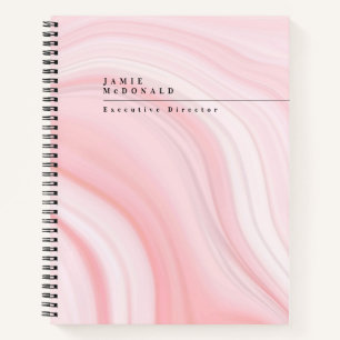 Geschäftliches Modernes Rosa-Marmor-Muster Notizbuch
