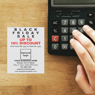 Geschäfts-Black Friday-Aktion auf weißem Flyer