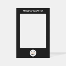 Geschäfts-Event Schwarzes Foto-Requisit Logo Selfi