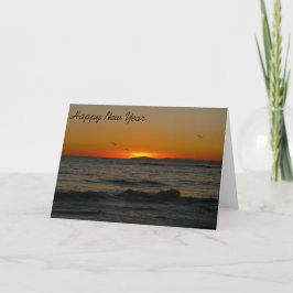 Geschäfts-Jahreszeit-Grüße Karte-Sonnenuntergang Feiertagskarte