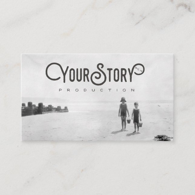 GESCHÄFTS-KARTE | alte Vintage Kinder auf Visitenkarte (Vorderseite)