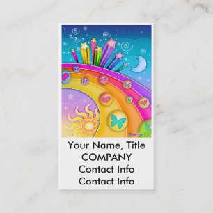 Geschäfts-Karte - Retro Sechziger-Pop-Kunst-Himmel Visitenkarte