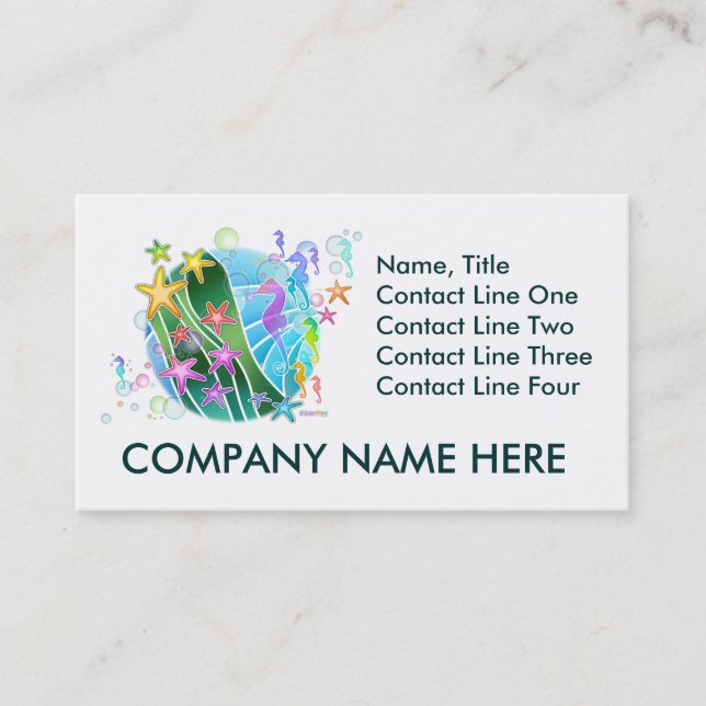 Geschäfts-Karte - unter der SeePop-Kunst Visitenkarte (Vorderseite)