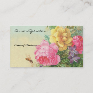 Geschäfts-Karte-Vintages Blumen Visitenkarte