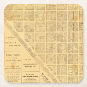 Geschäfts-Karte von San Francisco Rechteckiger Pappuntersetzer