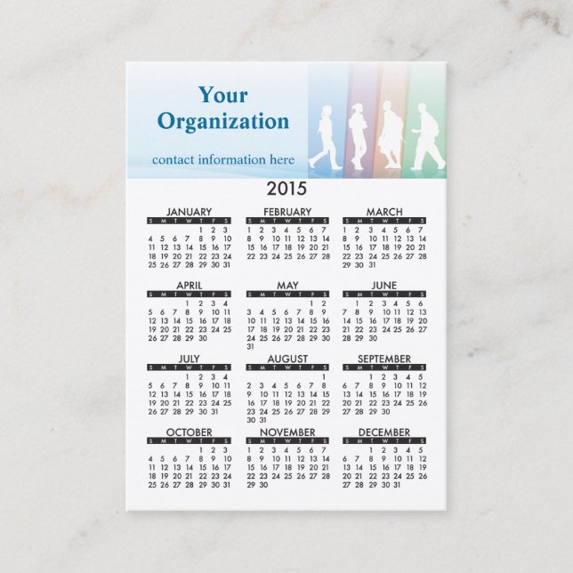 Geschäfts-Karten-Kalender-grundlegende Bildung Visitenkarte (Vorderseite)